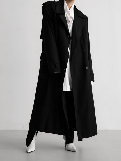 ANNE Trench Coat - Black - SUENE