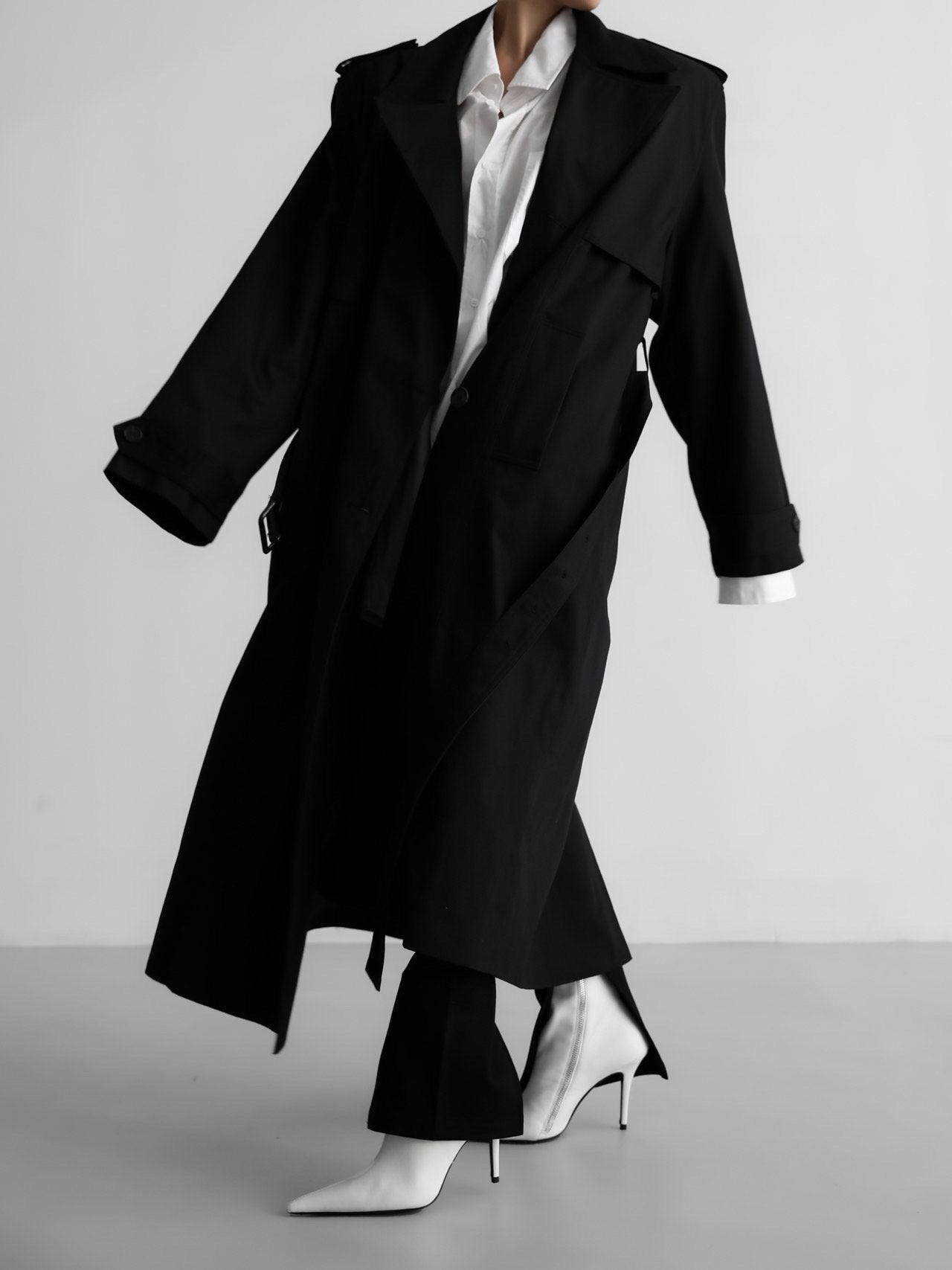 ANNE Trench Coat - Black - SUENE