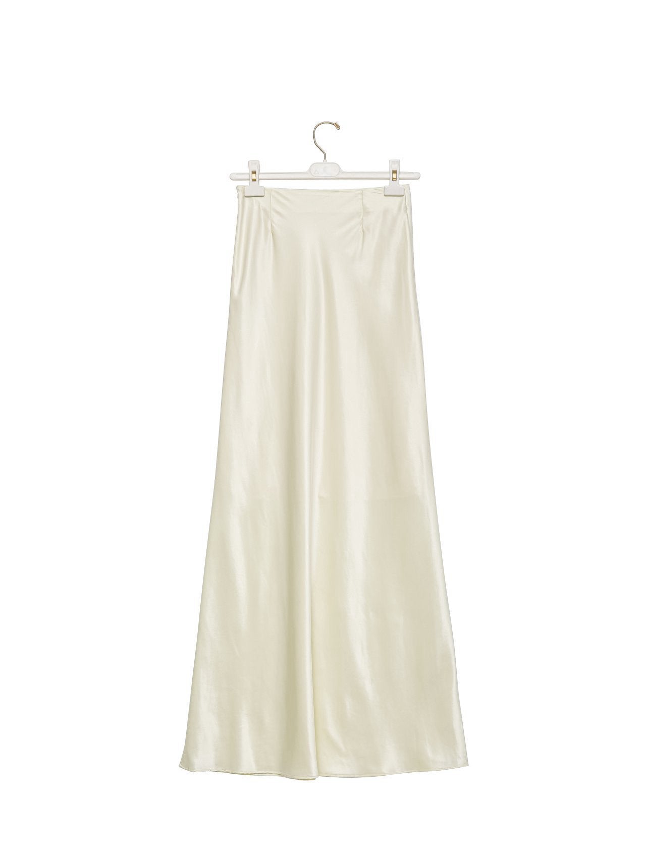 ALYA Satin Skirt - White - SUENE