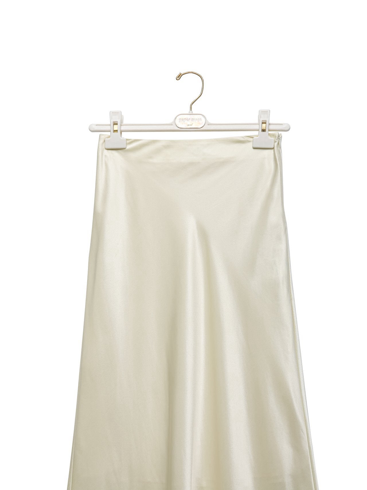 ALYA Satin Skirt - White - SUENE