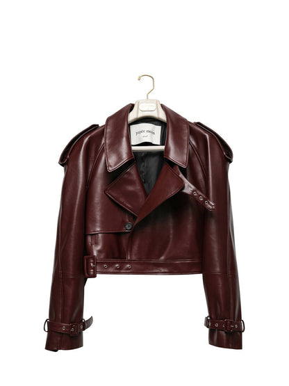 LUNA Cropped Biker Jacket - SUENE