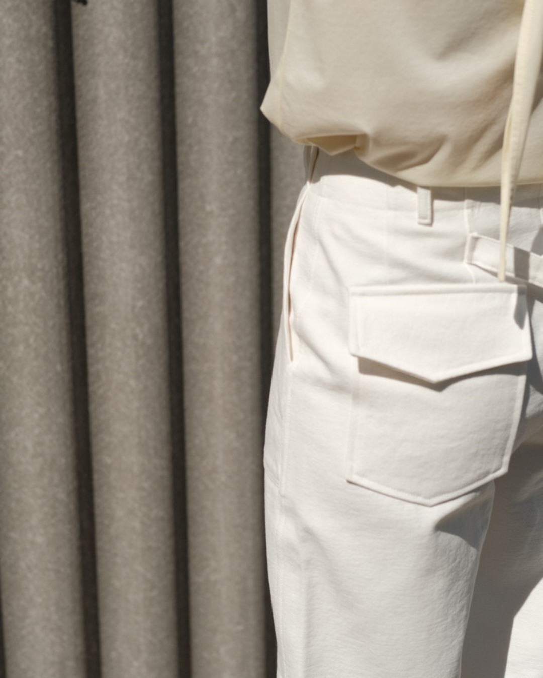 MILA White Gardener Pants - SUENE