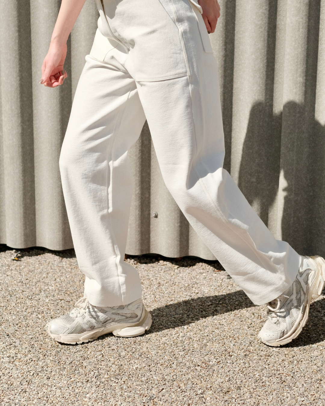 MILA White Gardener Pants - SUENE