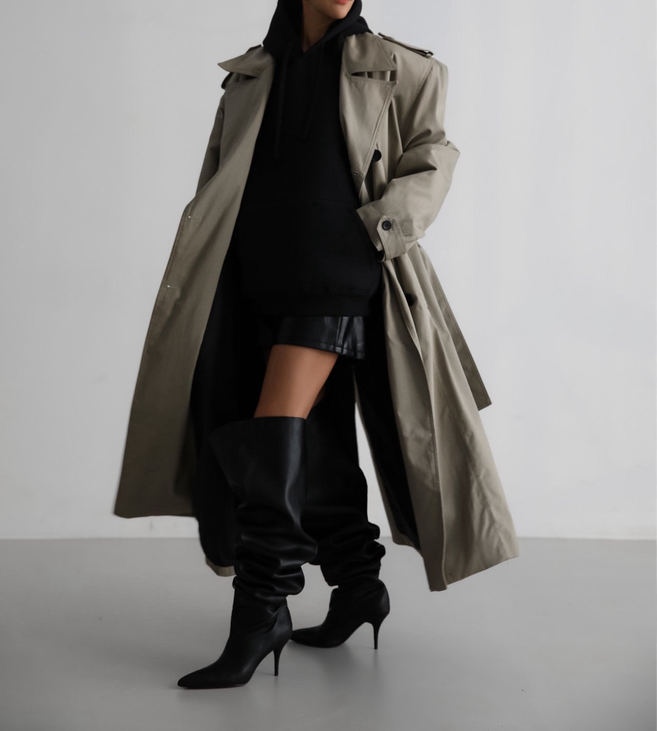 ANNE Trench Coat - Light Khaki - SUENE