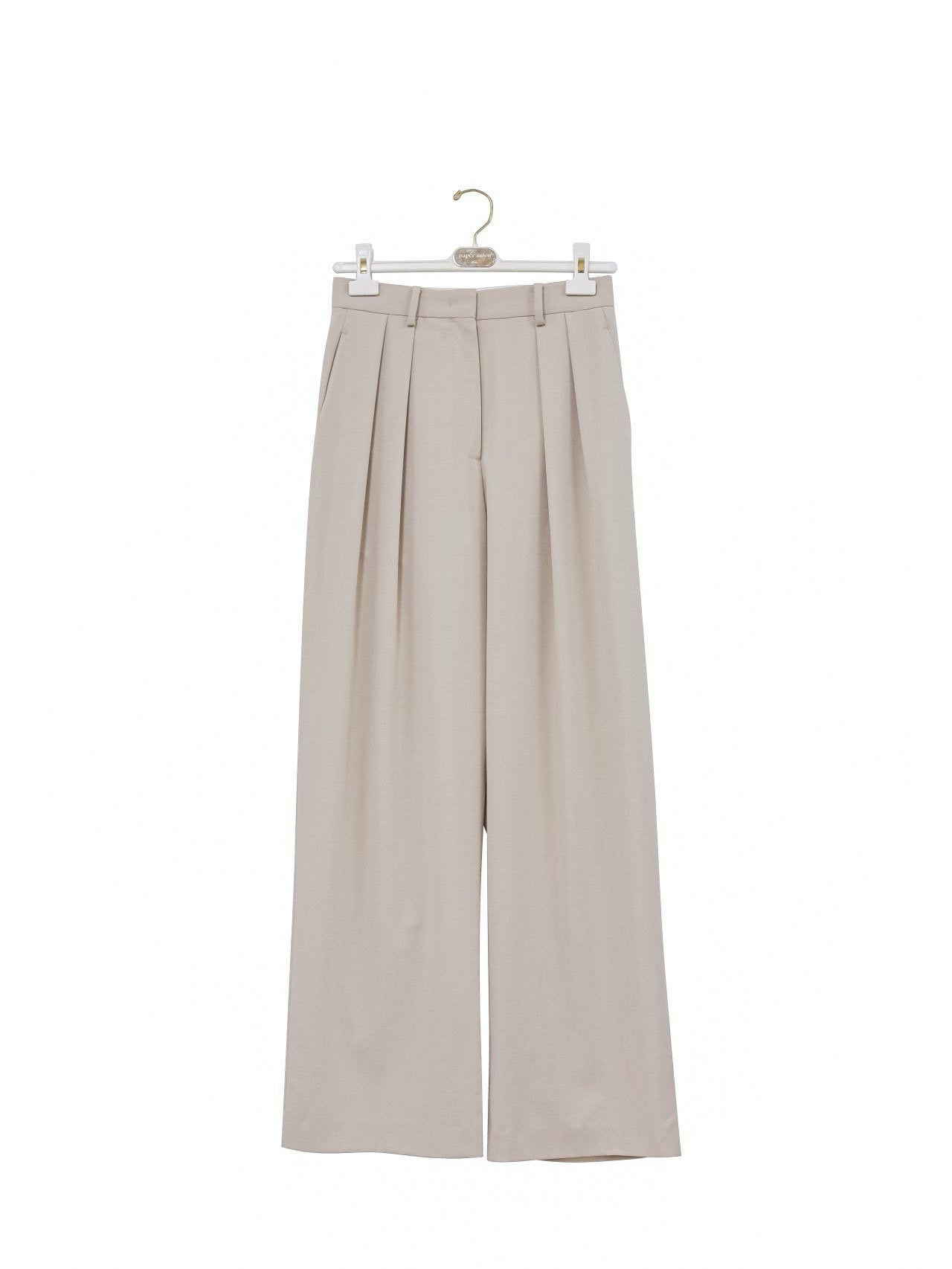 DIMITRI Classic Suit Pants - Beige - SUENE