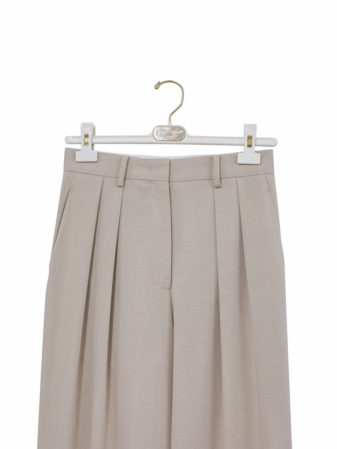 DIMITRI Classic Suit Pants - Beige - SUENE