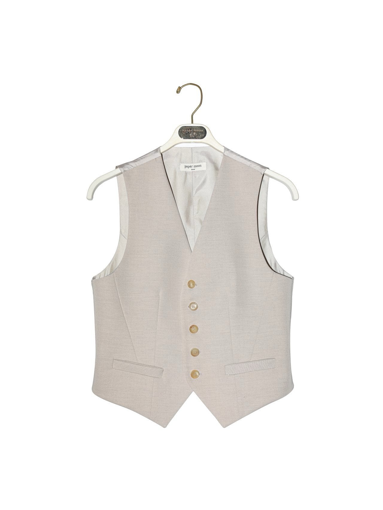 DIMITRI Classic Waistcoat - Beige - SUENE