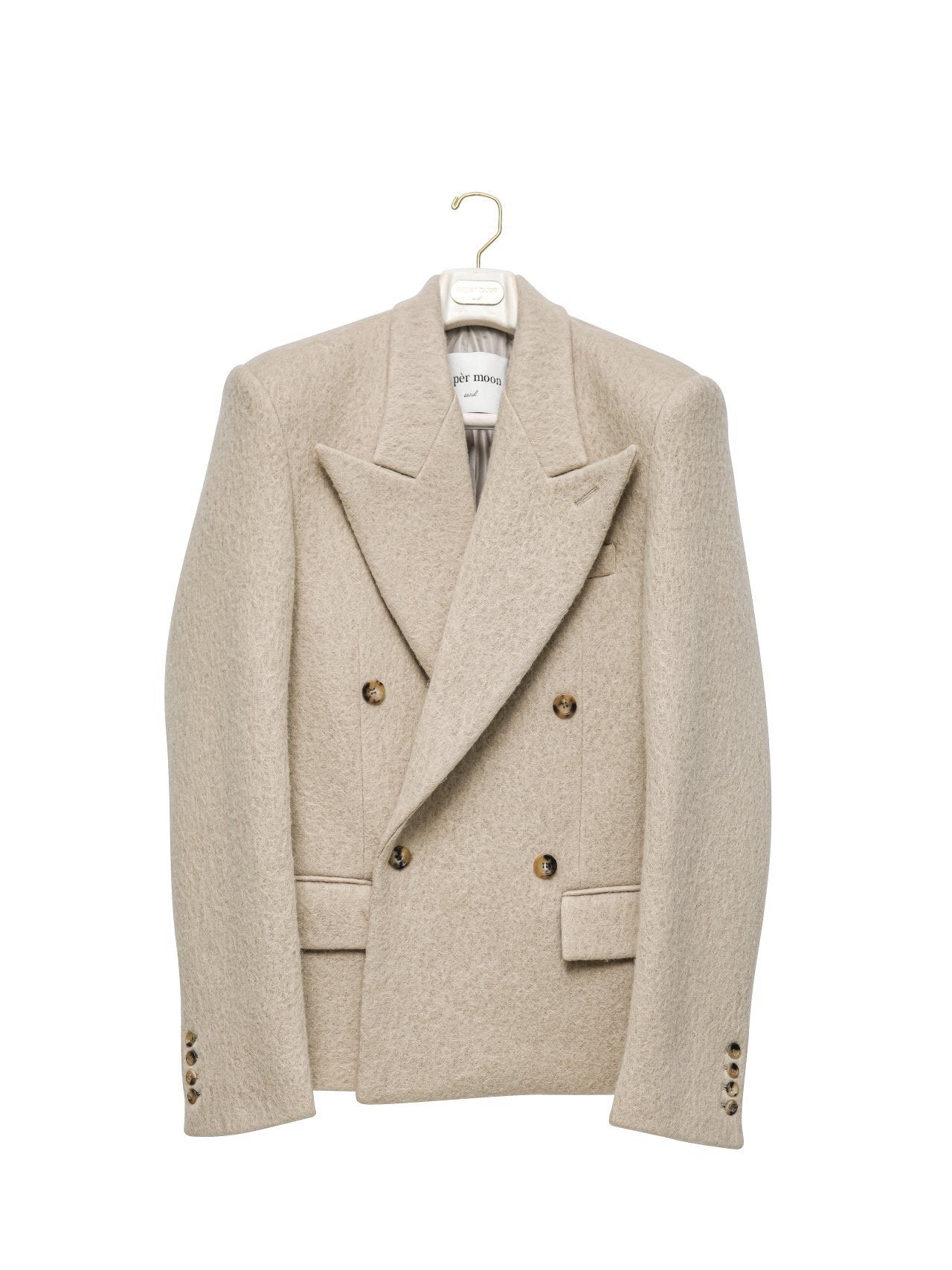 MARCELA Alpaca Wool Blazer - Beige - SUENE